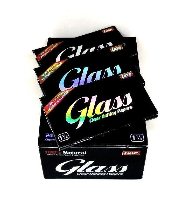 Průhledné papírky LUXE GLASS 1 1/4, 50ks v balení | box 24ks