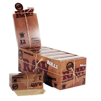 Rolovací papírky RAW CLASSIC rolls, 3m v balení | box 12ks